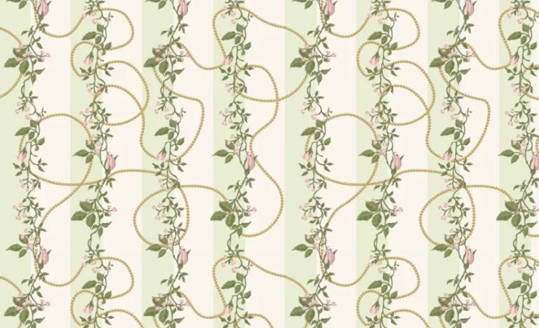 COTTAGE GARDEN SPRING ROSEBUD STRIPE