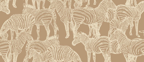 SAFARI WANYAMA A DAZZLE OF ZEBRAS KHAKI WITH CREAM