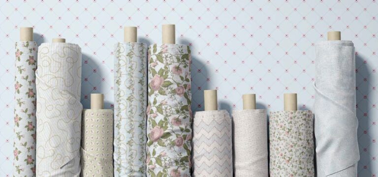 cottage garden summer fabric rolls cropped