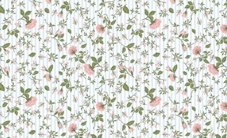 SURFACE PATTERN DESIGN-COTTAGE GARDEN SUMMER BUDS AND BLOOMS