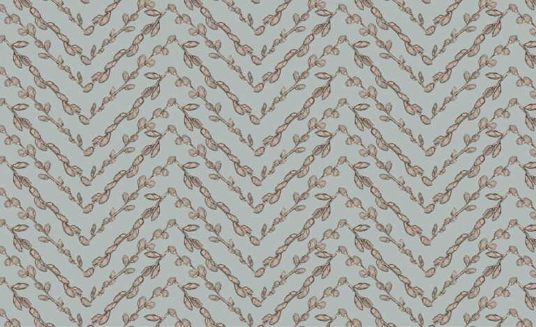 SURFACE PATTERN DESIGN OF WATERCOLOR PUSSY WILLOWS